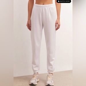 New With Tags Z Supply White Classic Gym Sweatpants Size Small